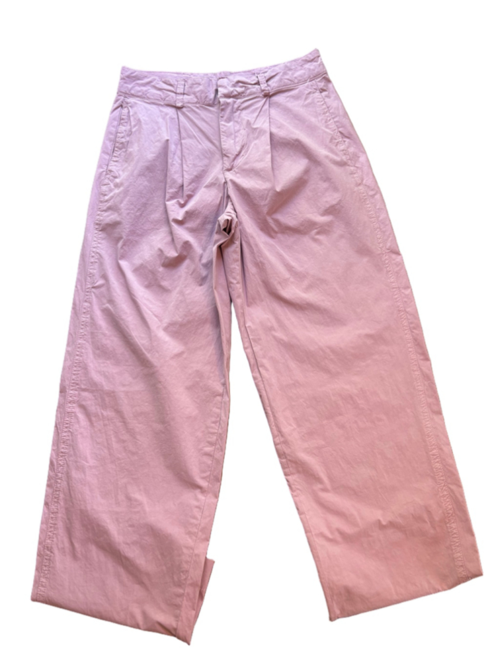Free People Luca Barrel Pants Size 0 Dusty Pink High Rise Pleated Cotton